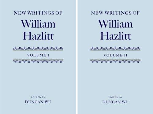 New Writings Of William Hazlitt